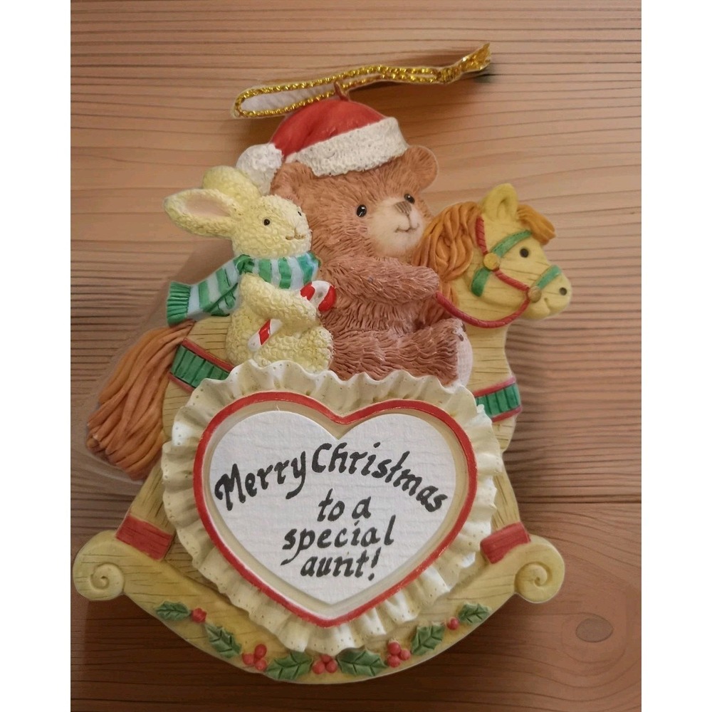 Jeane's Things Inc Christmas Ornament / Magnet SPECIAL AUNT 3.5" 1999 Teddy Bear